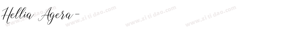 Hellia Agera字体转换